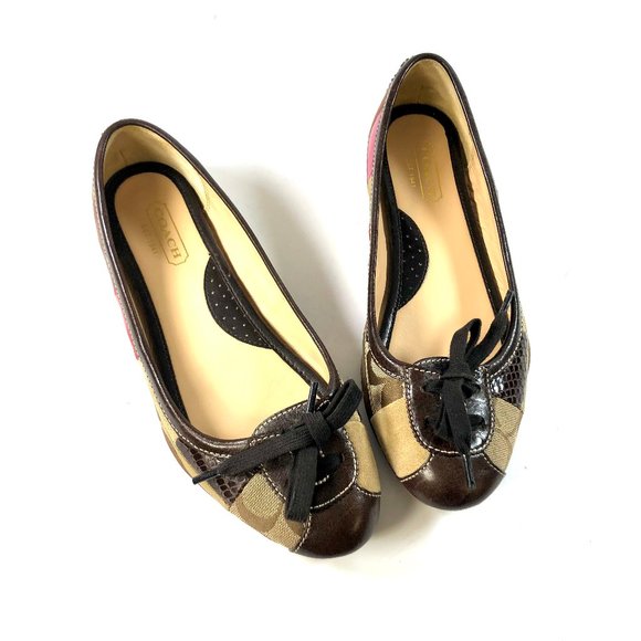 Coach Shoes - Women Coach Patchwork Jasmine Flats sz 8